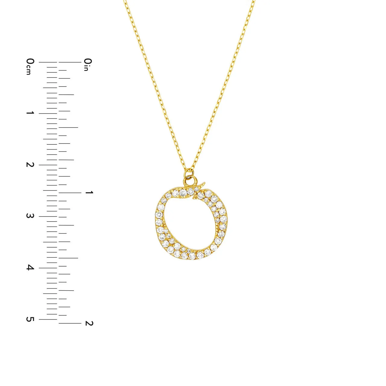 Diamond Gothic 'O' Necklace