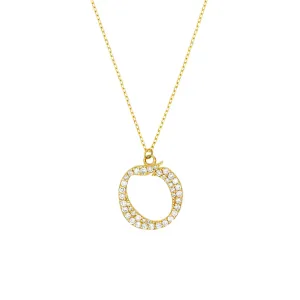 Diamond Gothic 'O' Necklace