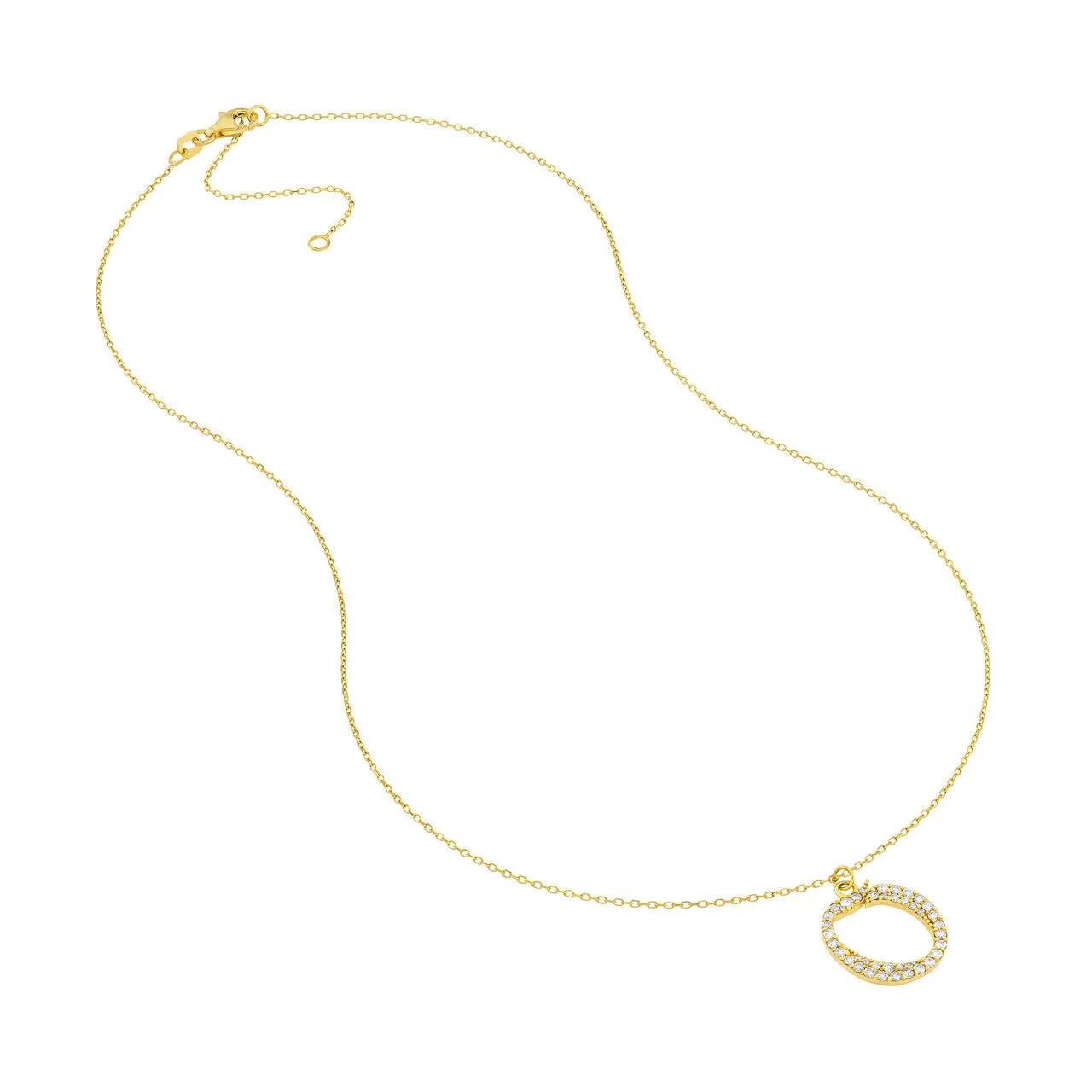 Diamond Gothic 'O' Necklace