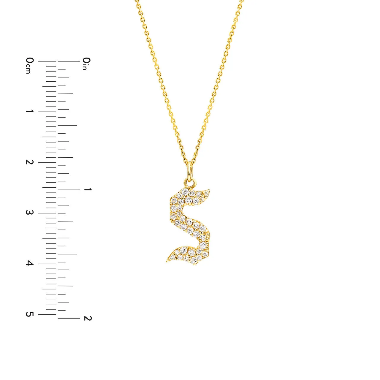 Diamond Gothic 'S' Necklace