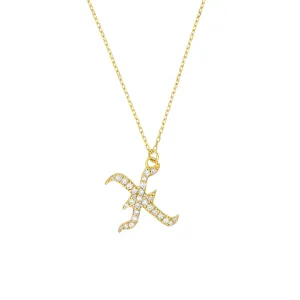Diamond Gothic 'X' Necklace