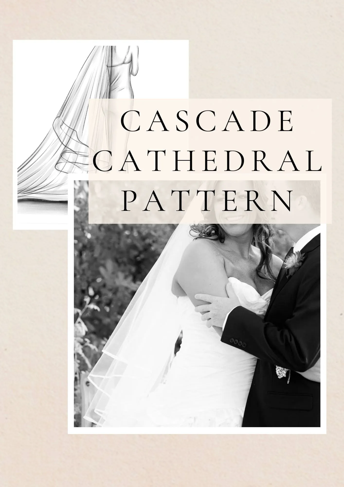 DIY Angel Cut Cathedral Wedding Veil, Cascade Ribbon Veil