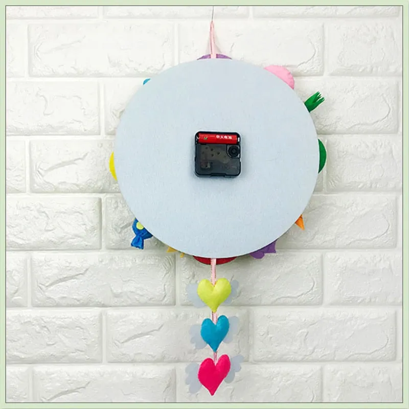 DIY Kit Felt Sea world Wall Clock Decor - Sea World Vegetables