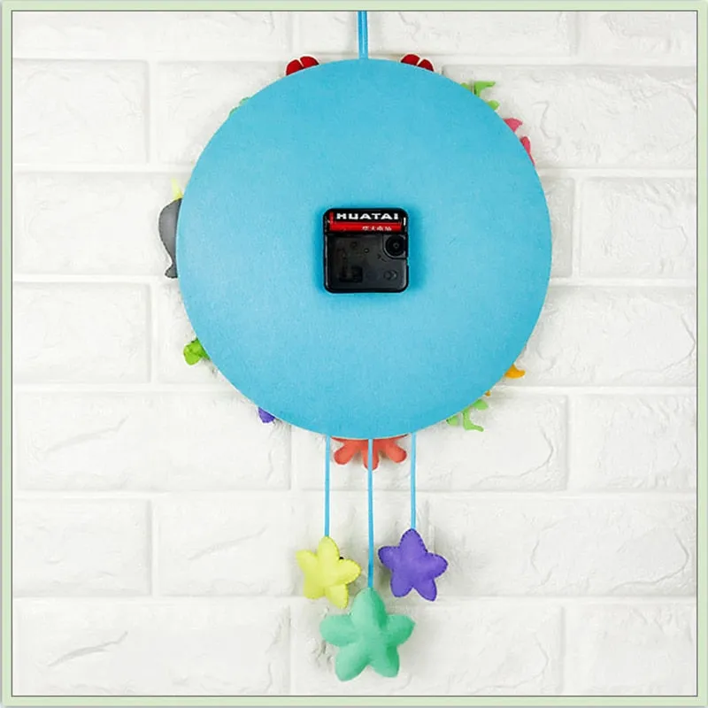 DIY Kit Felt Sea world Wall Clock Decor - Sea World Vegetables
