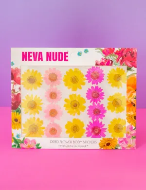 Dried Yellow & Pink Flower Stickers