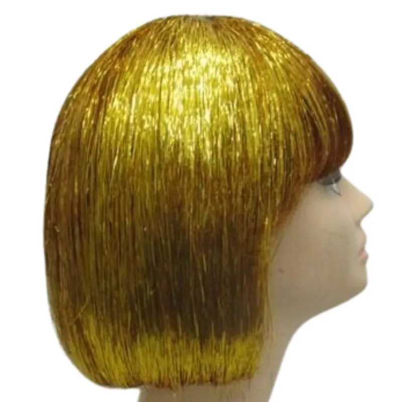 Egyptian Goddess Gold Tinsel Wig