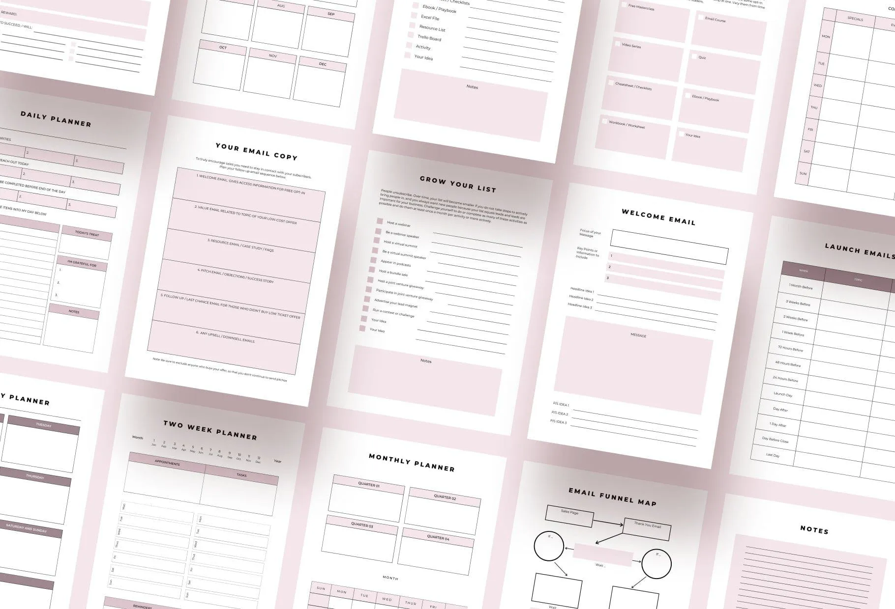 Email Marketing Planner Canva Template