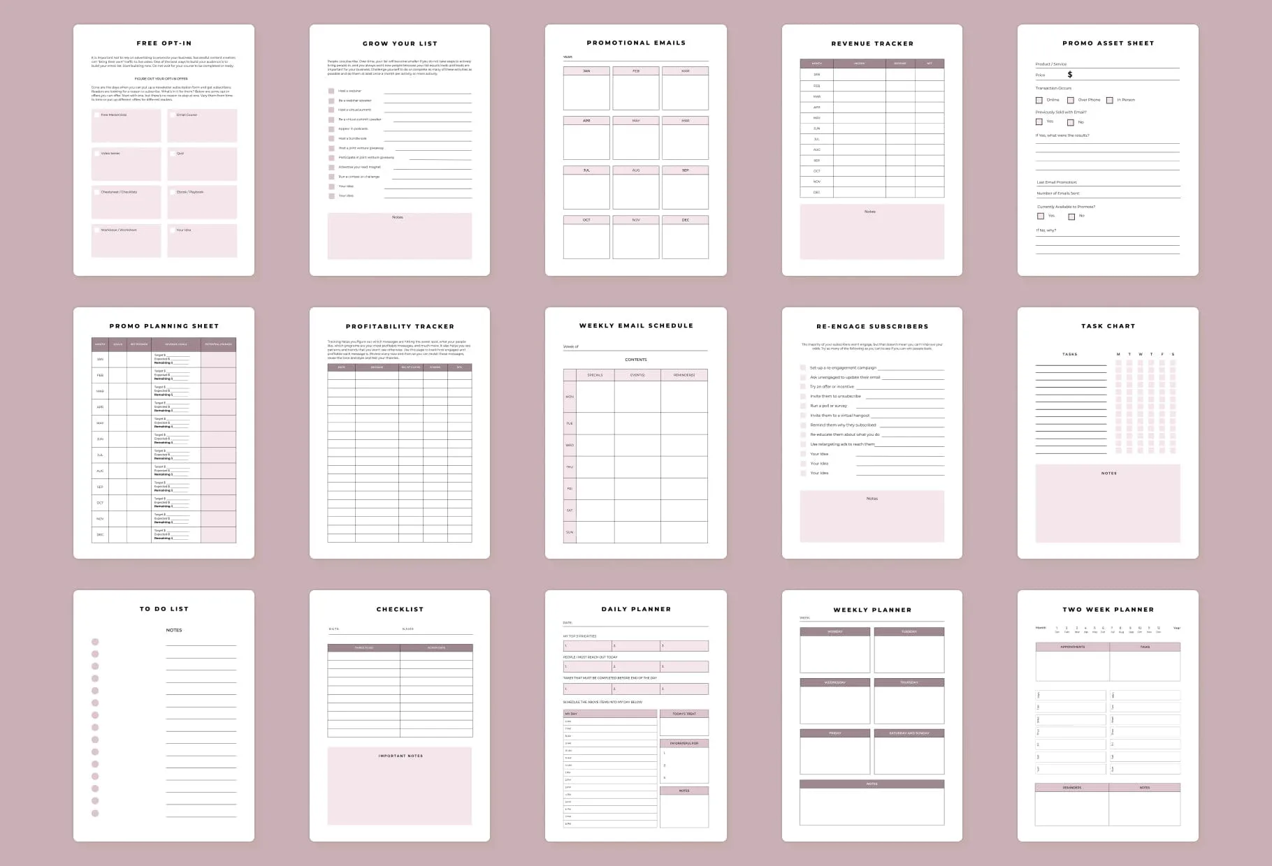 Email Marketing Planner Canva Template