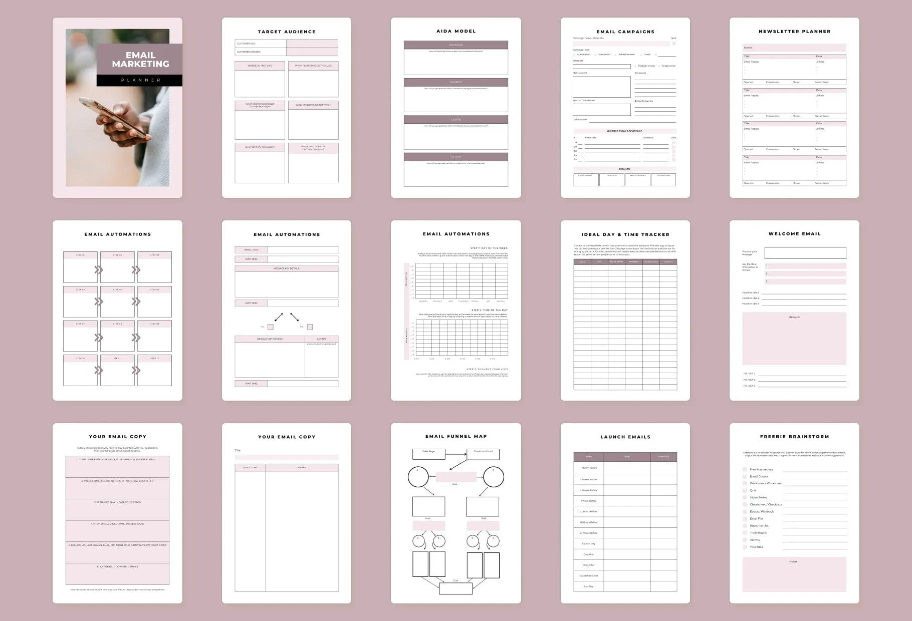 Email Marketing Planner Canva Template
