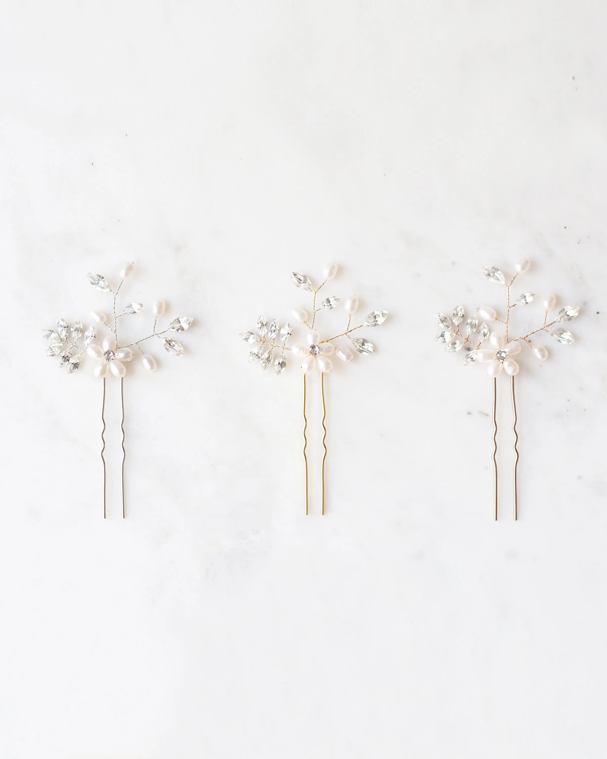 Everthine Pearl & Crystal Hair Pins