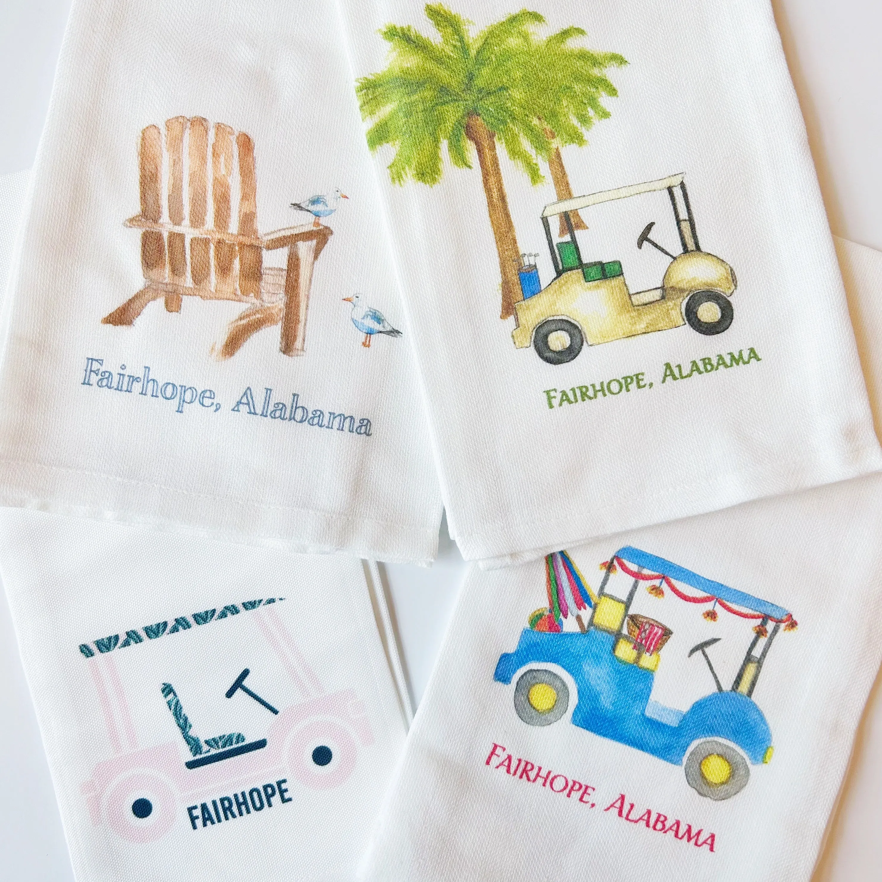 Fairhope, AL Beach Chair Kitchen Towel