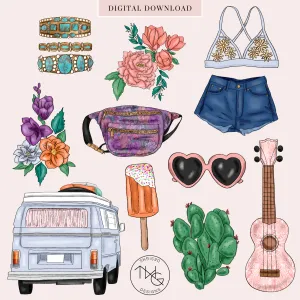 Festival Clipart   Pattern Bundle