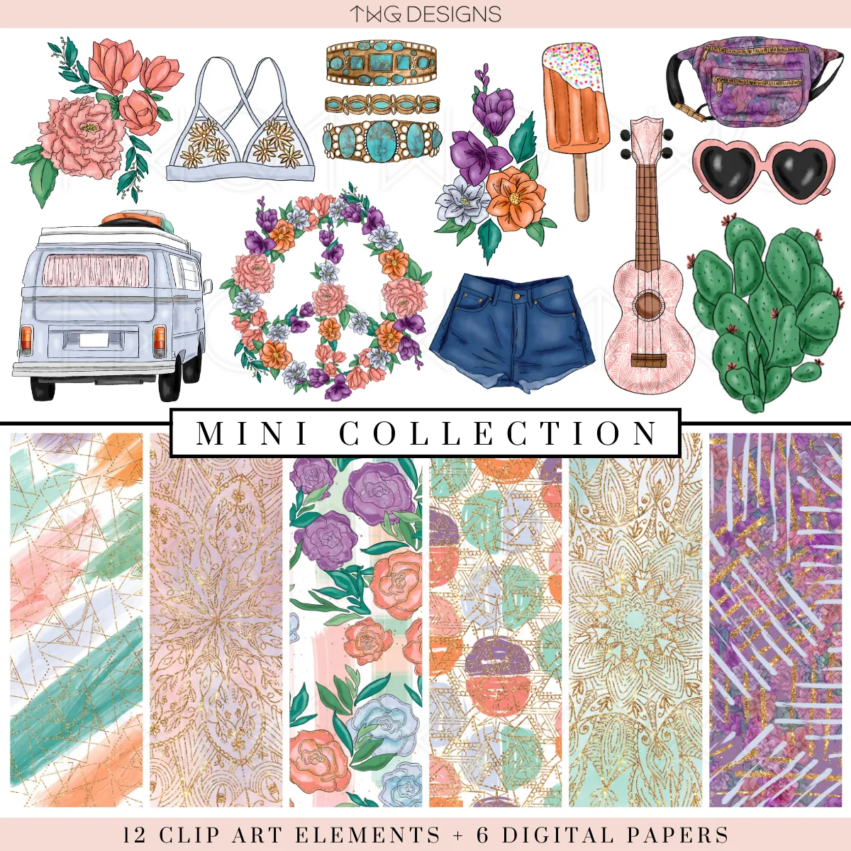 Festival Clipart   Pattern Bundle