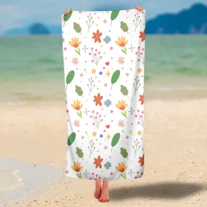 Flower Pattern Premium Beach/Pool Towel