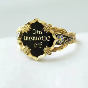 Forget Me Not Flower 'In Memory Of' Ring