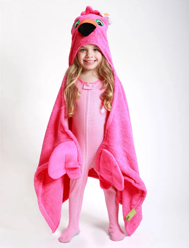 Franny the Flamingo Hooded Towel