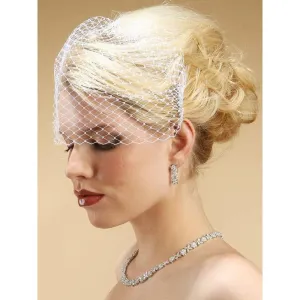 French Netting Birdcage Visor Veil
