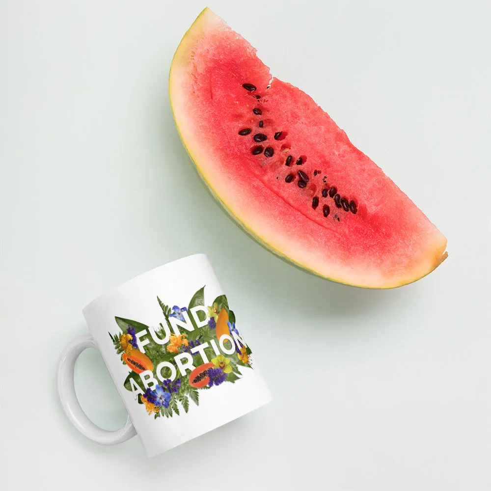 Fund Abortion Floral Mug - Papaya