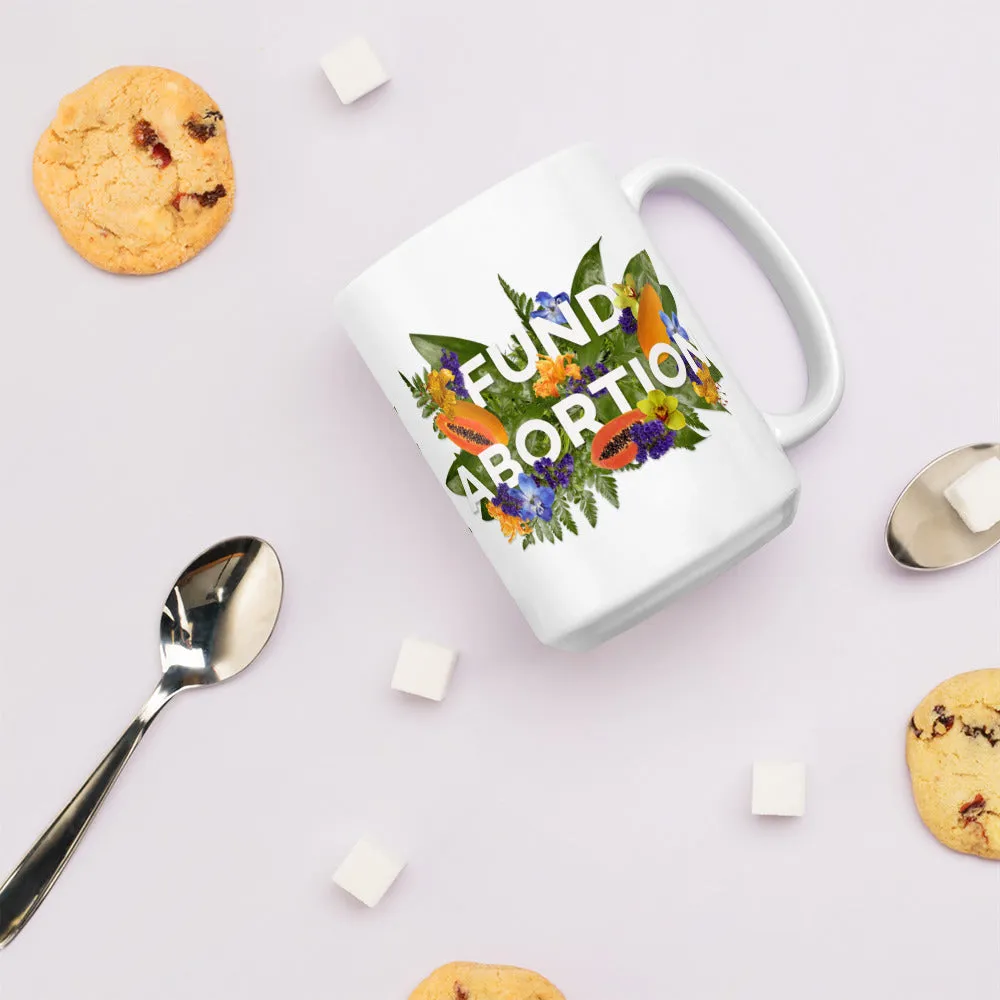 Fund Abortion Floral Mug - Papaya
