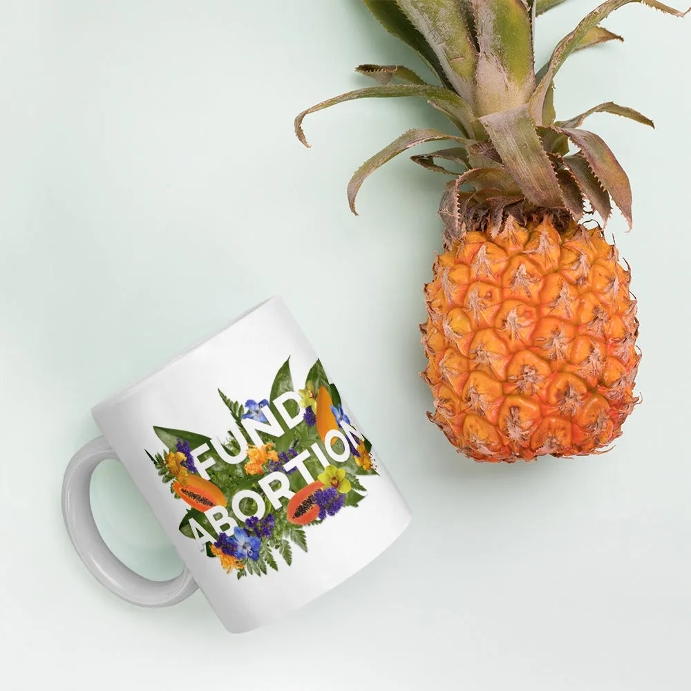 Fund Abortion Floral Mug - Papaya