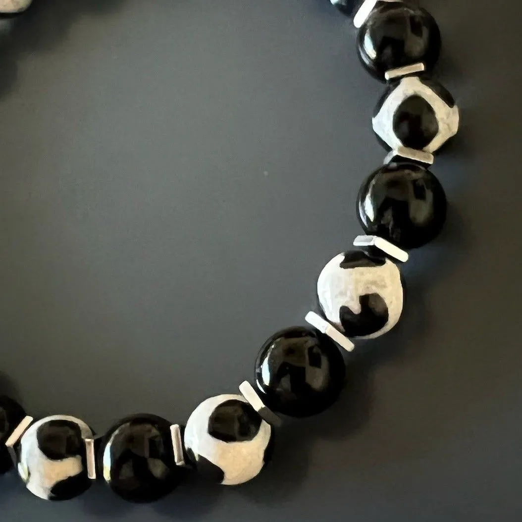 Gambler's Lucky Dice Skull Beaded Bracelet