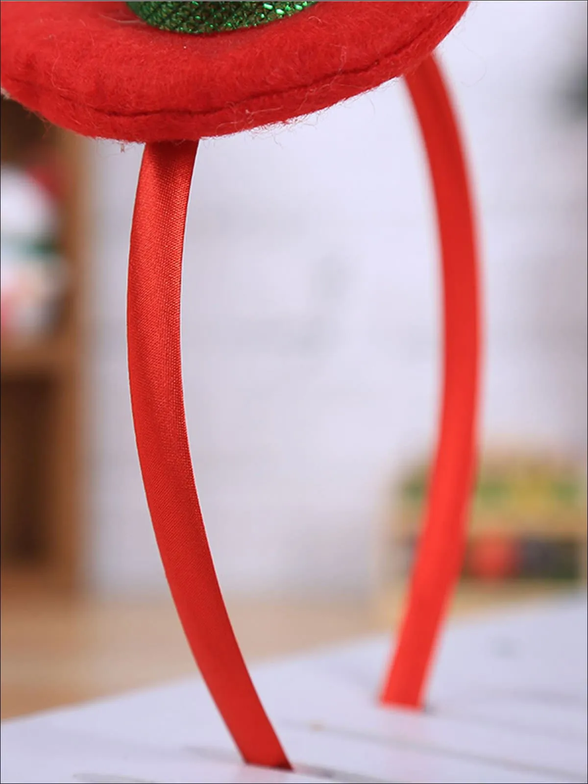 Girls Christmas Themed Santa Hat Headband
