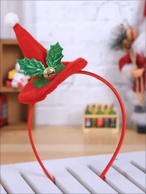 Girls Christmas Themed Santa Hat Headband