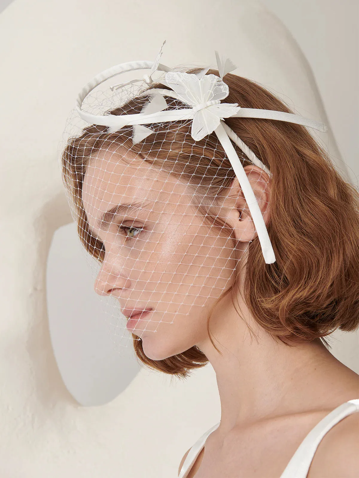 GLASSWING HEADPIECE WITH VOILETTE