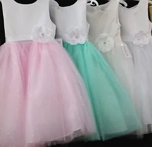 Glitter Tulle Flower Girl Dress