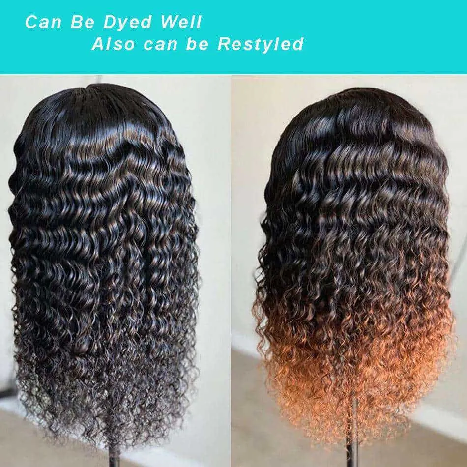 Glueless 10A Jerry Curly 4*4 Lace Closure Wigs 180% 250% Density Pre-Plucked Virgin Hair