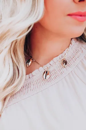 Gold Puka Shell Choker by Kristalize Jewelry