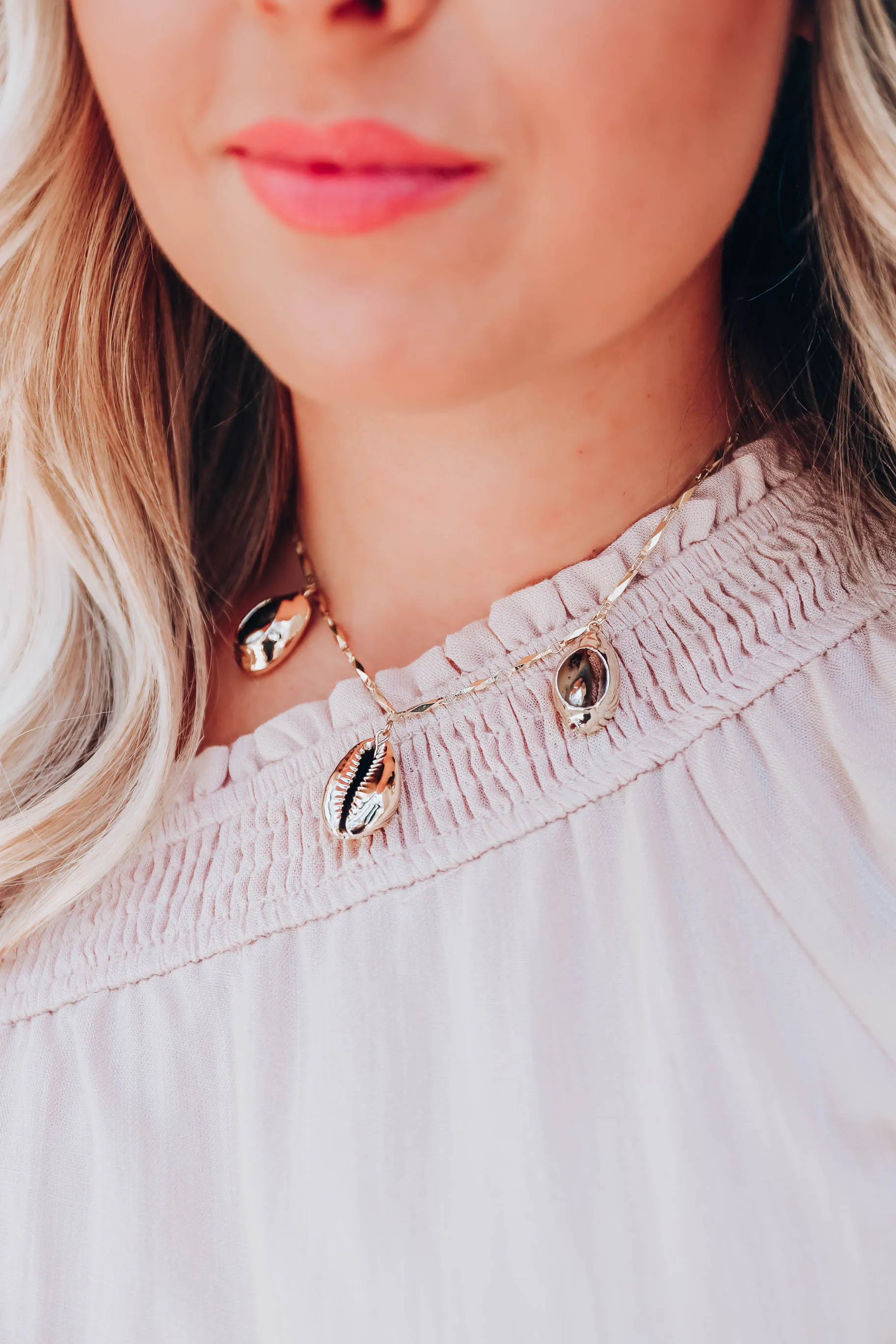 Gold Puka Shell Choker by Kristalize Jewelry