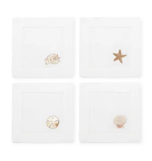 Gold Shell Cocktail Napkins