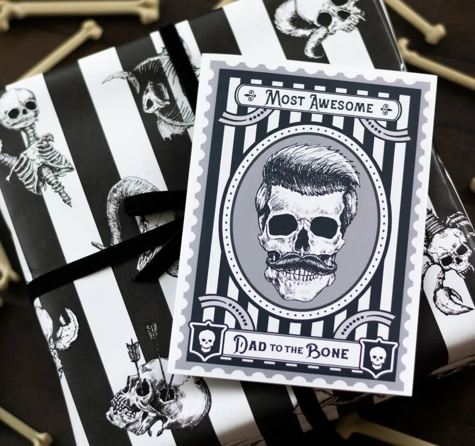 Goth Skull Father's Day Card