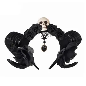 Gothic Black Ram Horns