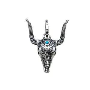Gothic Bull Head Ethnic Pendant
