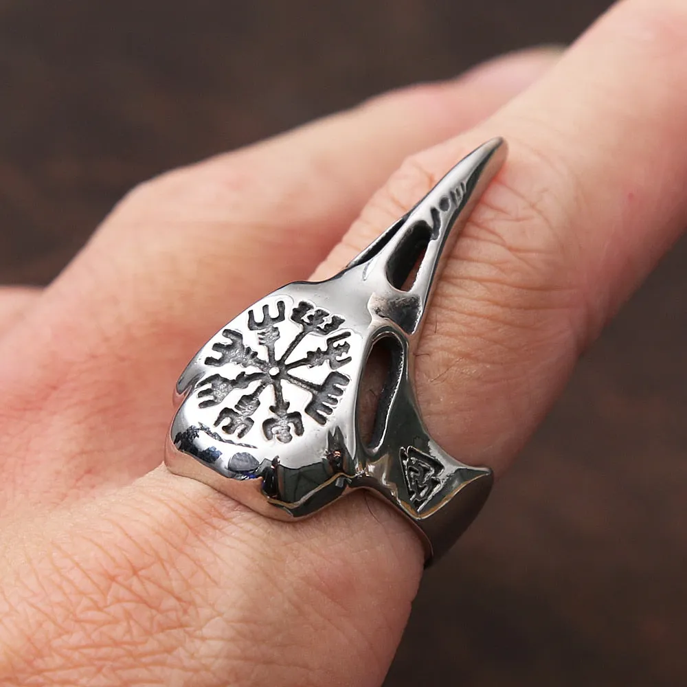 Gothic Crow Skull Ring