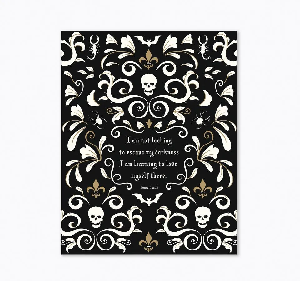 Gothic Damask Art Print