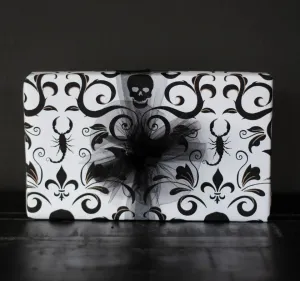 Gothic Damask Gift Wrap - Bone (1 Sheet)