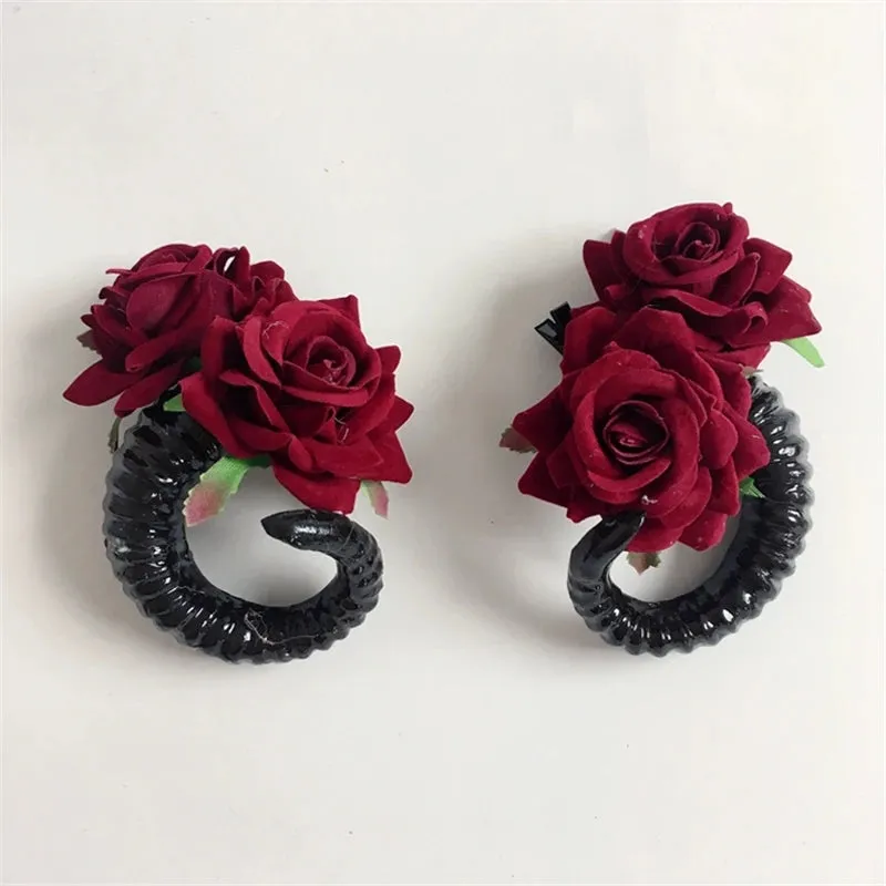 GOTHIC DEVIL HORN HAIRPIN UB2729