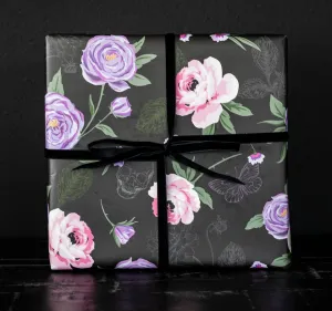 Gothic Floral Gift Wrap (1 Sheet)