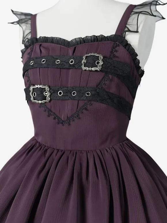 Gothic Lolita Dresses Metal Details Lace Black Black