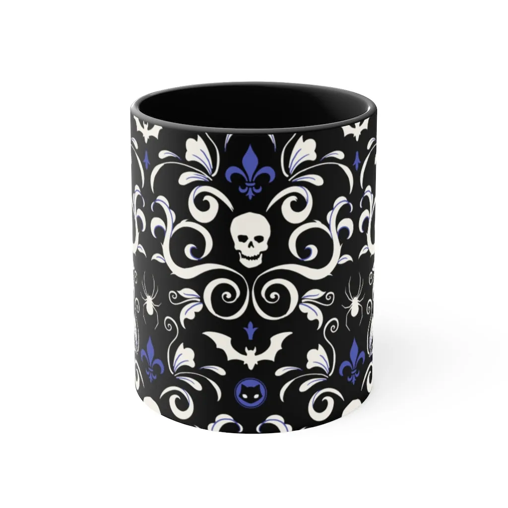 Gothic Skull Damask Mug