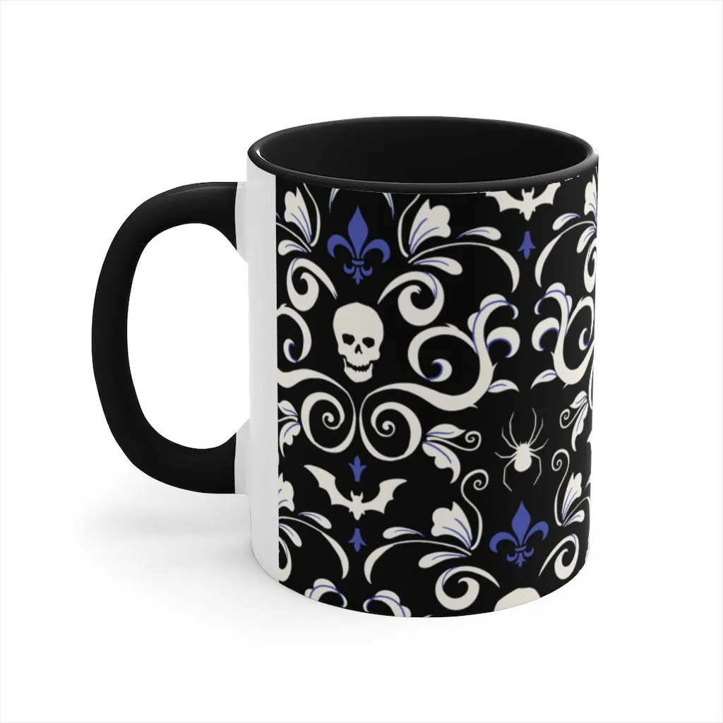 Gothic Skull Damask Mug