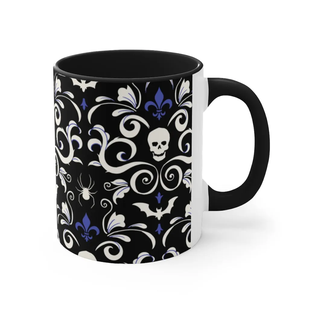 Gothic Skull Damask Mug