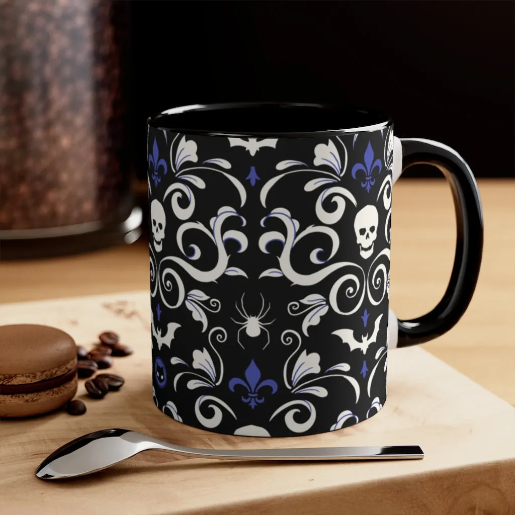 Gothic Skull Damask Mug