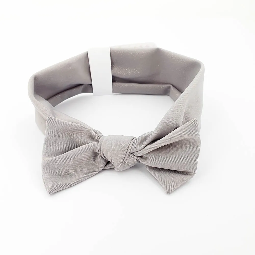 Gray Headwraps Shimmer Bow