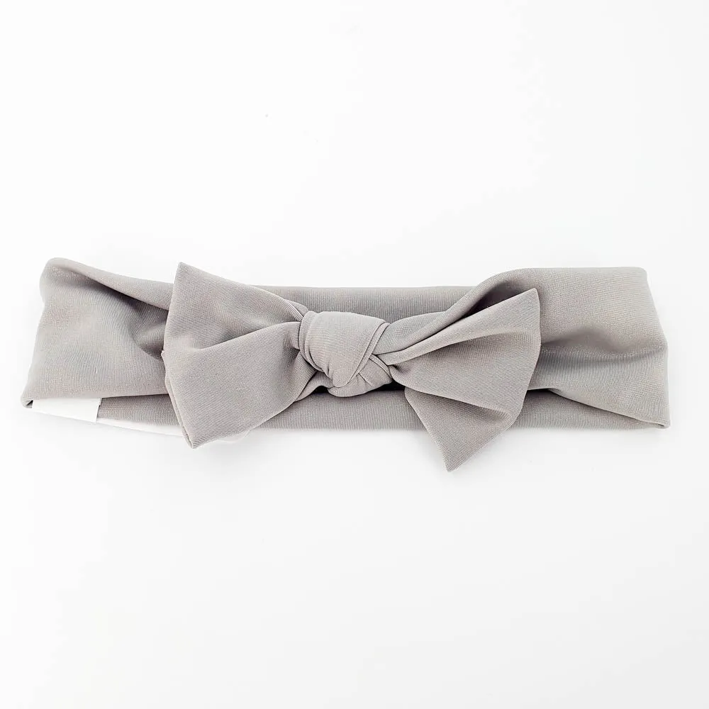 Gray Headwraps Shimmer Bow