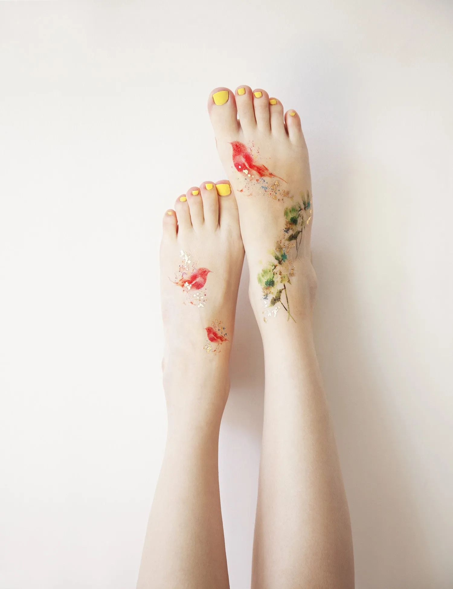Green Blossom Temporary Tattoo