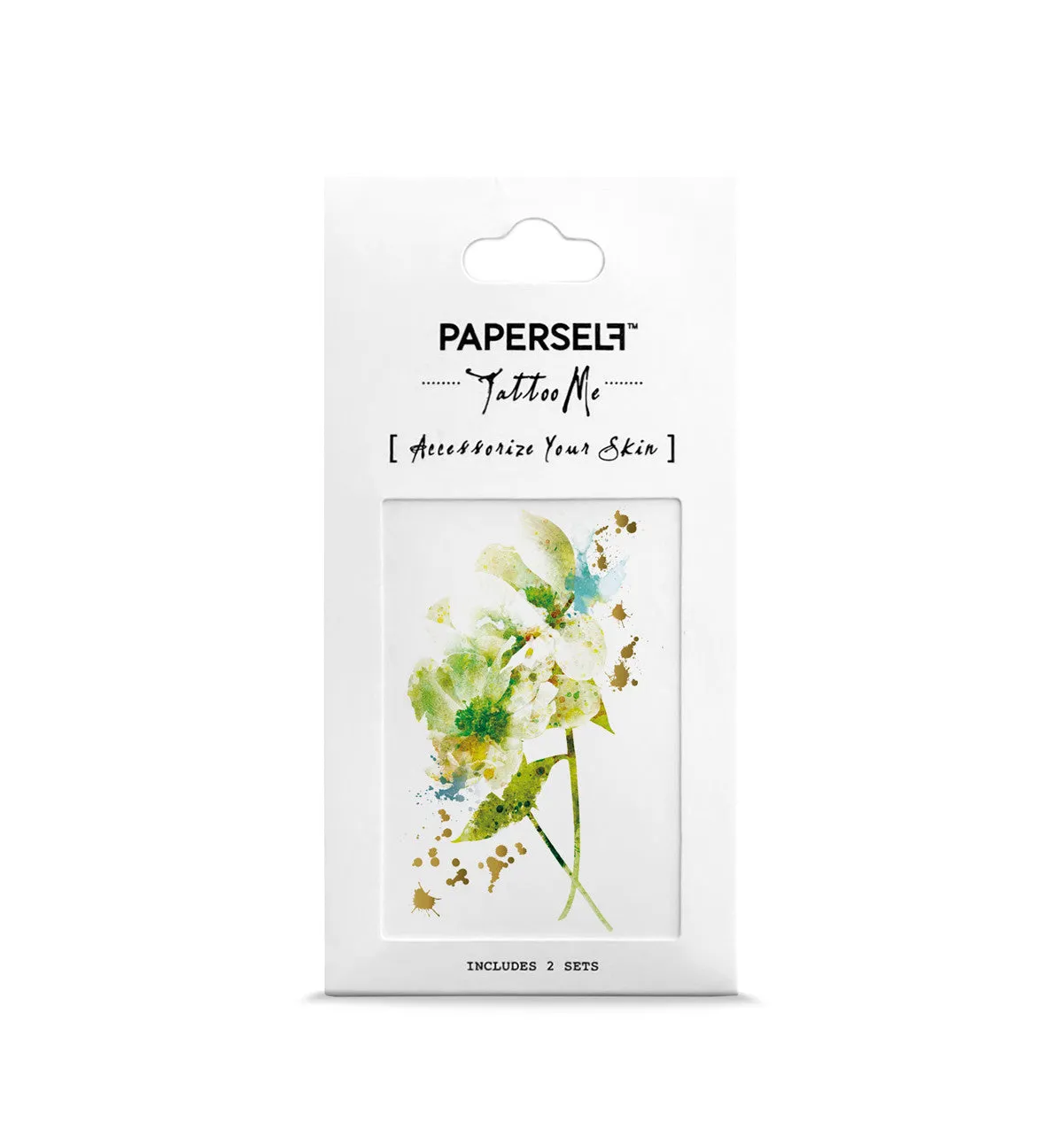 Green Blossom Temporary Tattoo